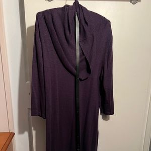 Cowl Neck Dress - Dress Barn, purple, no belt